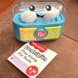 Fisher-Price Laugh & Learn Play Along Ear Buds - Blue with Yellow & Lime Buttons